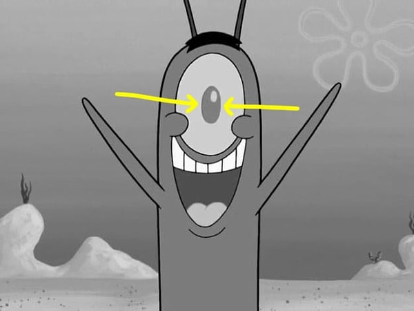 10. А какого цвета были глаза у Планктона?