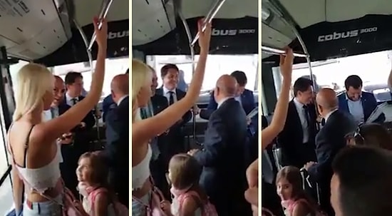 Havalimanına Otobüsle Giden İçişleri Bakanını Çav Bella ile Karşılayan Vatandaşlar