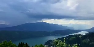 Büyüleyici Gözüken Hızlandırılmış Yağmur Fırtınası Görüntüsü