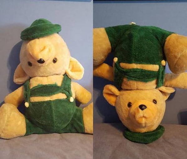 3. В каком состоянии нужно быть, чтобы пришить голову медведя таким образом? 😱