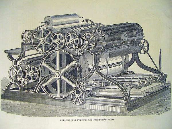 1. Уильям Буллок, изобретатель ротационной печатной машины, умер от своего же детища. Он пнул станок, пытаясь привести в движение ременной привод на барабане, и нога Буллока застряла и раздробилась в машине. Умер Уильям во время ампутации ноги.
