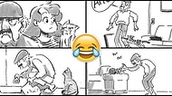 Alman Çizerin Kedisi ve Babası Arasındaki Tuhaf İlişkiyi Konu Aldığı 8 Samimi ve Komik Karikatür