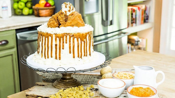 11. Торт из жареной курицы