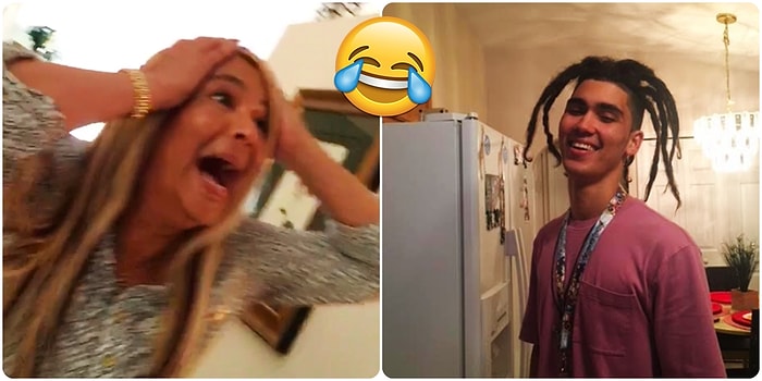 İki Yıl Sonunda Rastalarını Çıkarttıran Oğluna Verdiği İnanılmaz Tepkilerle Herkesi Güldürmeyi Başaran Anne