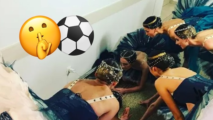 Смотрящие матч "Россия — Испания" балерины Большого театра прославились на весь мир