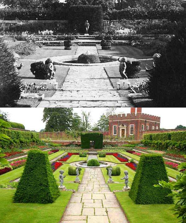19. Hampton Court Bahçeleri, Londra, İngiltere (1930'lardan 2018'e)