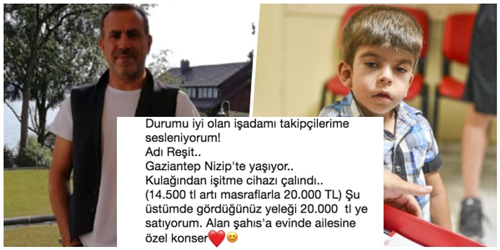 Helal Olsun Sana! Haluk Levent İşitme Cihazı Çalınan Küçük Reşit'e Yardım İçin Yeleğini 20 Bin Liraya Sattı!