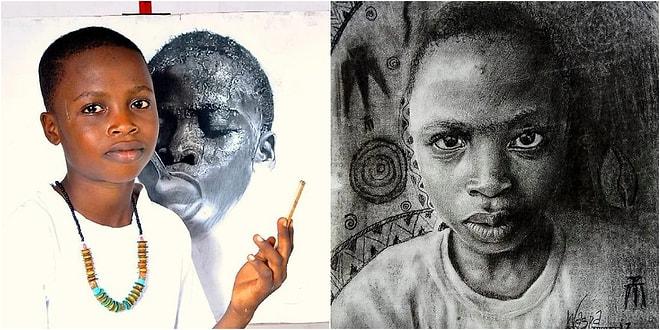 Çizdiği Hiperrealistik Portrelerle Ünlenen 11 Yaşındaki Nijeryalı Ressam Waspa'nın Çalışmaları Sizi Derinden Etkileyecek!