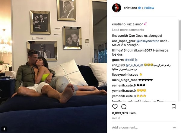 22. После этого Роналду, кажется, остепенился со своей девушкой Джороджиной Родригес