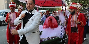 Gelin Arabası Yerine Tekne Tercih Eden Damat, Tekneyi Karada Yürüttü!