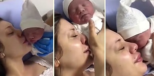 Yeni Doğum Yapan Kadının Çocuğuyla Karşılaştığında Yaşadığı Duygu Dolu Anlar