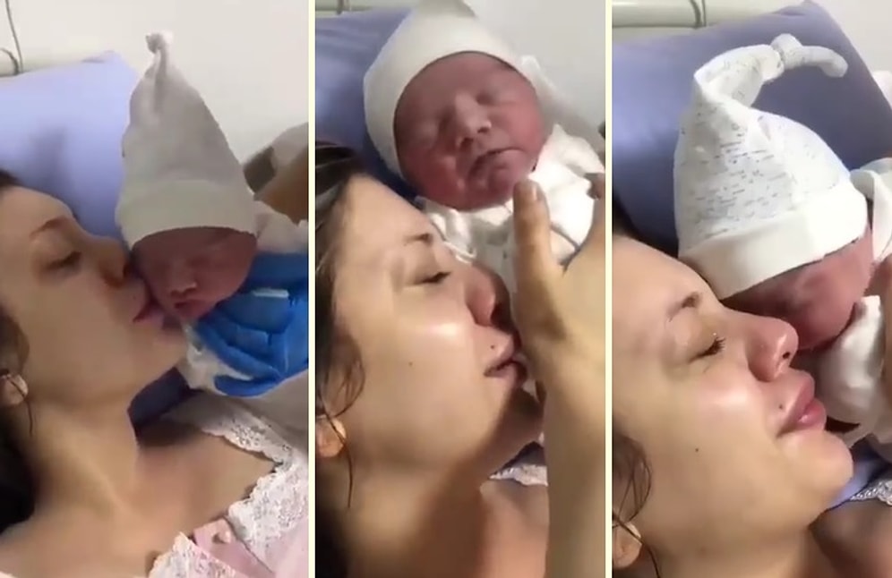 Yeni Doğum Yapan Kadının Çocuğuyla Karşılaştığında Yaşadığı Duygu Dolu Anlar