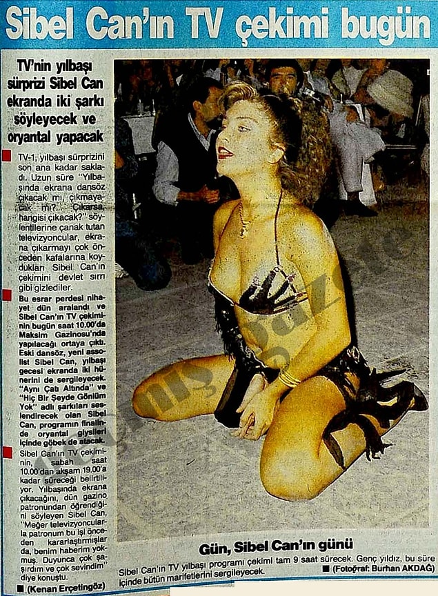 1987 (Sabah): Sibel Can'ın assolist olarak ilk kez yılbaşında televizyon ekranına çıkması