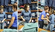 Üst Üste Kot Pantolonları Giyip Çalmak İsterken Yakalanan Kadını Tokat Manyağı Yapan Kadınlar