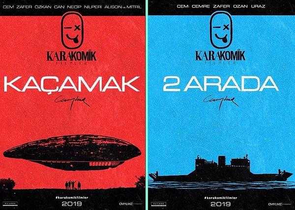 9. Cem Yılmaz'ın iki yeni filmi Karakomik Filmler-Kaçamak ve Karakomik Filmler-2 Arada'nın posterleri yayınlandı.