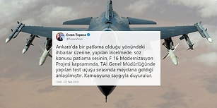 Ankara Patlama Sesi: 'Test Uçuşu Yapan F-16 Nedeniyle Meydana Geldi