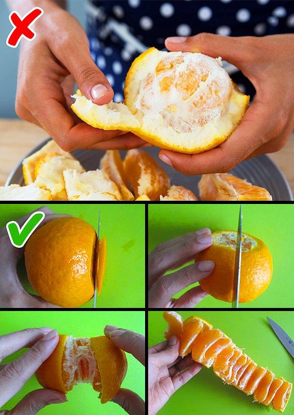 6. Eller vıcık vıcık olana dek portakal soymak nedir yahu?