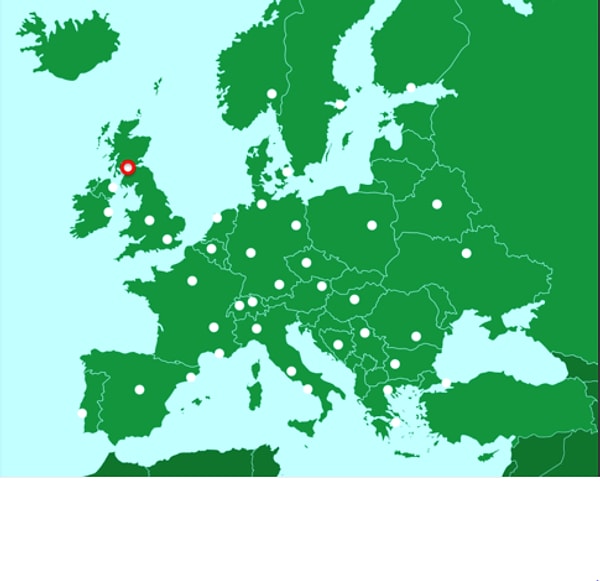 14. Какой город отмечен красным кружочком?