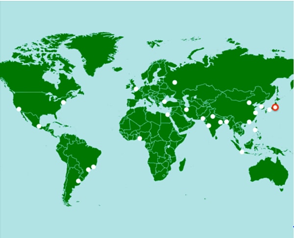 17. Какой город отмечен красным кружочком?