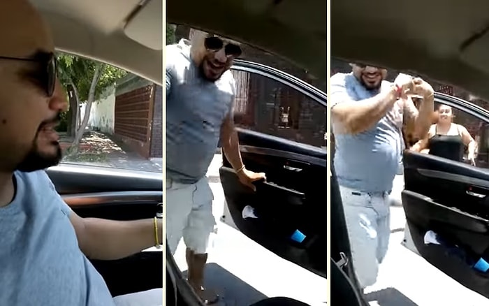 'Kiki Challenge' Yaparken Eşinden Şamarı Yiyen Adam