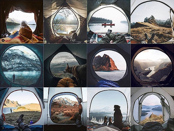 5. Фото через окно в палатке