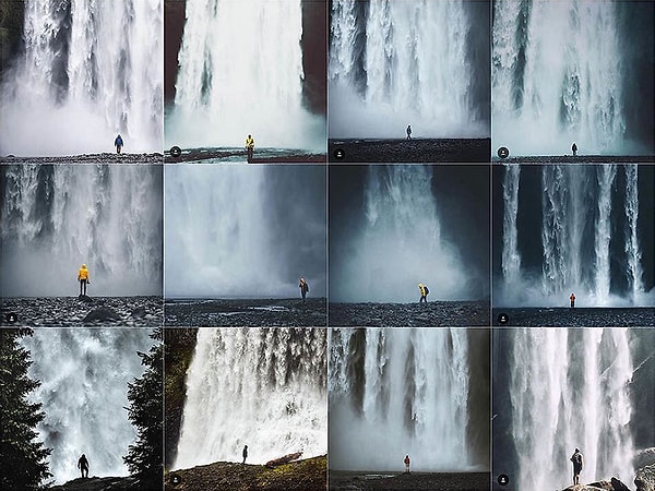 19. Человек у водопада