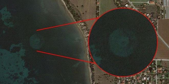 Yunanistan Topraklarının Uydu Görüntülerinde Göze Çarpan Bu Tuhaf Obje Bir UFO mu?