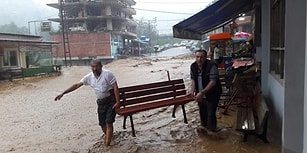 Şiddetli Yağış, Taşkın ve Heyelan: Objektiflere Yansıyan Çarpıcı Görüntüler ile Rize'de Sel Faciası