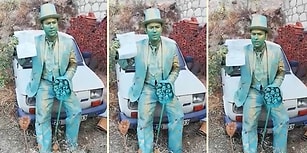 Canlı Heykel Sanatçısı Sokaktaki Gösterisi Yüzünden Para Cezası Yedi!