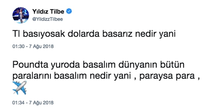 TL Basıyorsak Dolar da Basalım! Gittikçe Yükselen Dolar Karşısında Yıldız Tilbe'nin Yaptığı Yorum Herkesi Kırdı Geçirdi!