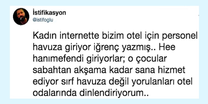 Personelin Havuza Girmesinden İğrenen Müşteriye Otel Sahibinden Şık Kapak