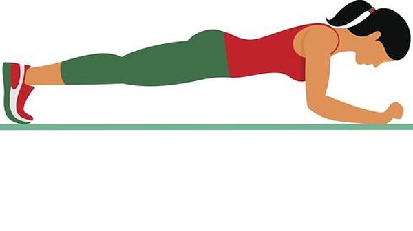 7. Планка с поднятием ног