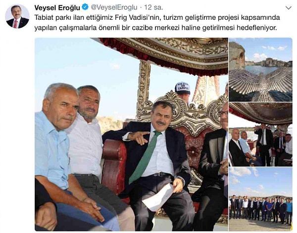 Veysel Eroğlu, paylaşımında Frig Vadisinin hedeflerinden bahsediyor. Ayrıca bu gezisi sırasında çekindiği fotoğrafları da kullanıcılarla paylaşıyor.
