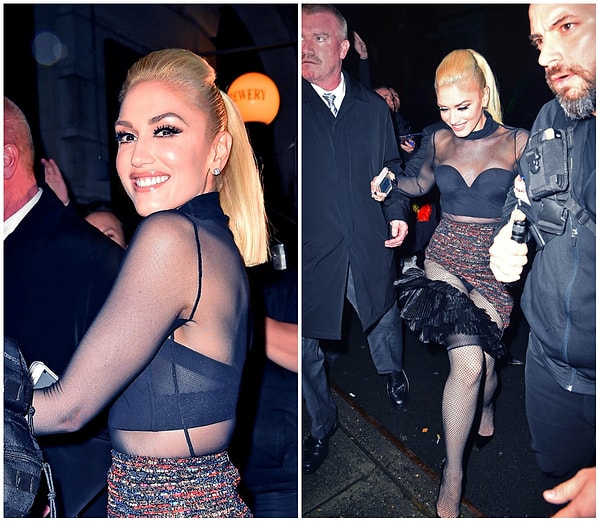 14. Гвен Стефани в странной юбке от российских дизайнеров, представляющих бренд Sorry, I’m not