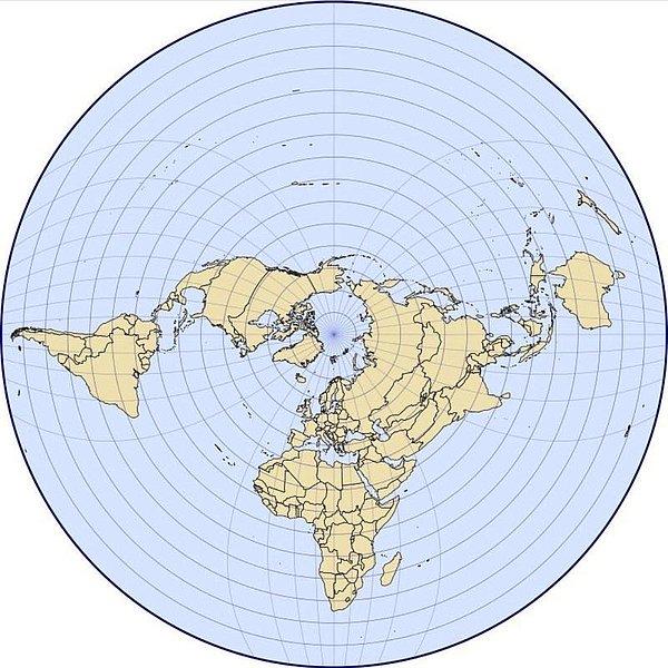 21. Klasik ve yanıltıcı Mercator Projection yerine önerilen yeni bir harita: Hellereal Boreal Triaxial Projection