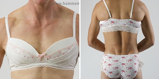 А вы бы надели? Кружевные лифчики и трусики для мужчин
