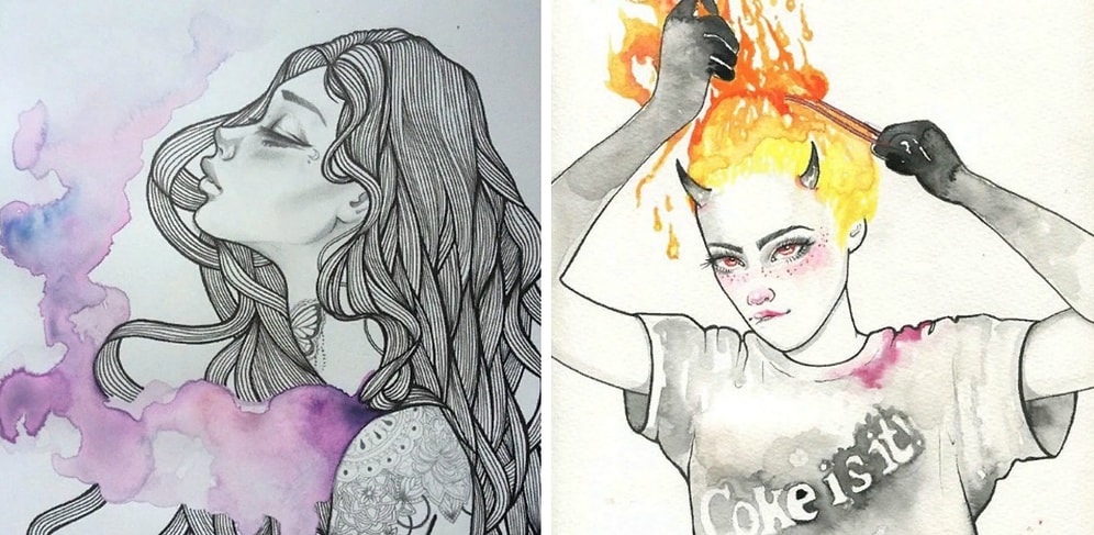 Дерзкие иллюстрации, раскрывающие темные женские секретики