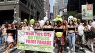 'Ayıp Olan Savaştır,  Meme Uçlarım Değil!' Yüzlerce Kadın Üstsüz Dolaşma Hakkı İçin New York Sokaklarında Yürüyüş Yaptı!