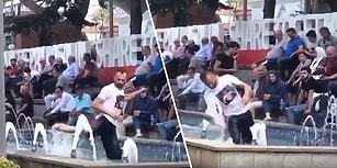 Sıcaktan Bunalınca Soluğu Süs Havuzunda Alan Trabzonludan Bir Adanalıyı Aratmayan Hareketler