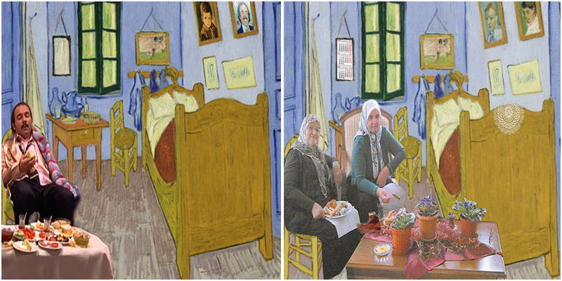 Van Gogh�un �Yatak Odası� Çizimine Yapılmış Montelerle Sürrealistliğin