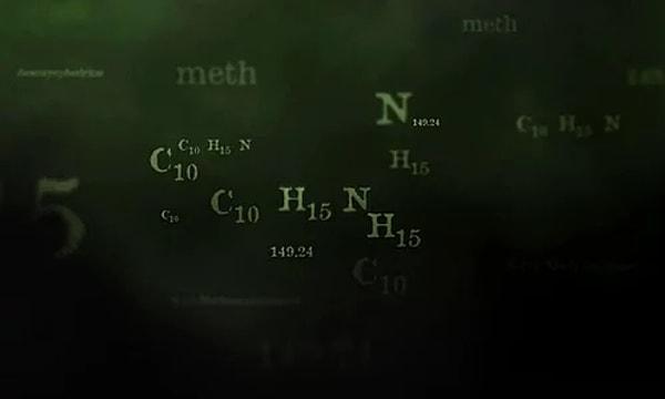 59. "Breaking Bad" intro'sunda gözüken C10H15N formülü, metamfetaminin ta kendisi. 149.24 de molekül ağırlığı.