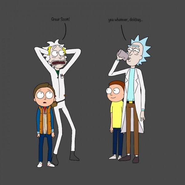 42. "Rick and Morty"nin yaratıcıları, Rick ve Morty'yi oluştururken Doctor Emmet Brown ve Marty McFly’dan ilham alıyorlar.