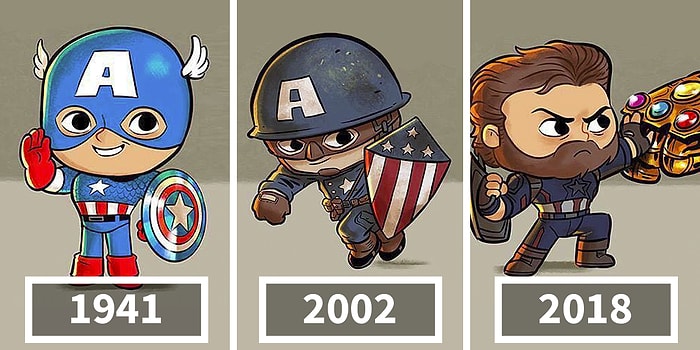 Художник наглядно показал, как эволюционировали иконы поп-культуры