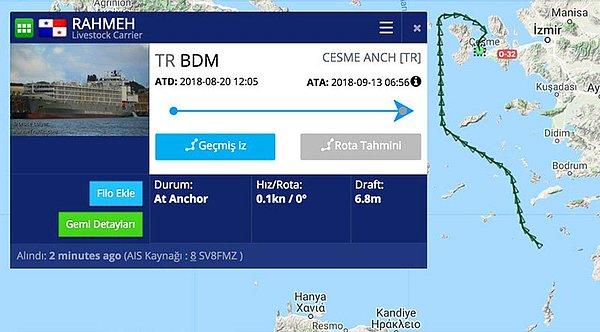 6 Eylül'de İstanbul'dan ayrılan gemi 4 gün boyunda Akdeniz'de dolaştı.