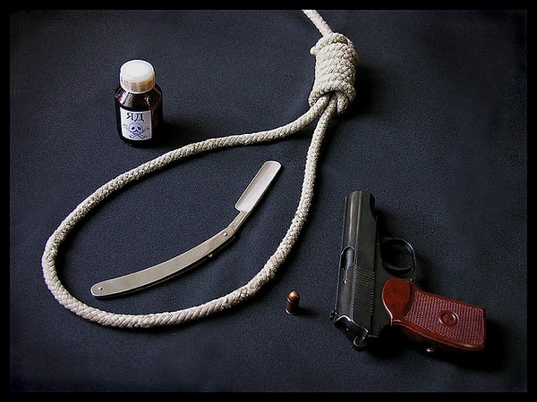 1. Покончил с собой