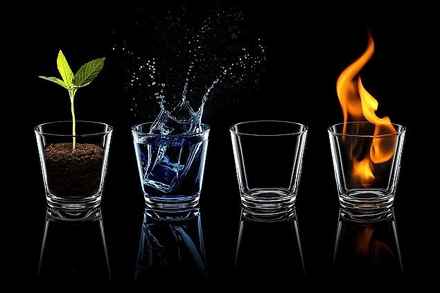 9. Bu dört elementten birini seçer misin?