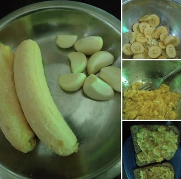 2. Намазали бы такую адскую смесь из чеснока и банана на бутерброды?