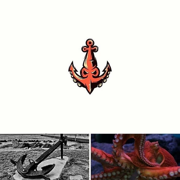 18. Якорь + осьминог