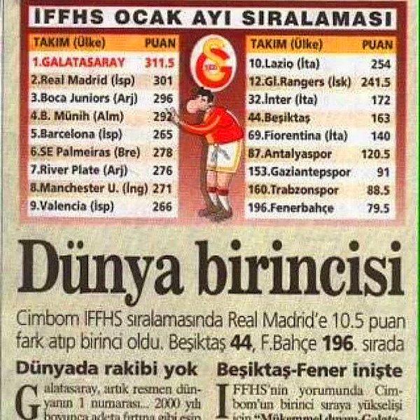 Dünya sıralamasında 1. sıraya yükselen ilk Türk takımı.