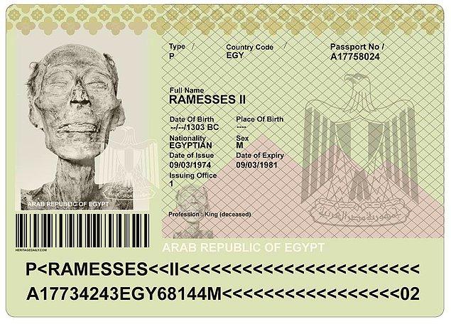 Bir orta yol bulunamayınca Mısır hükûmeti alınan özel kararla Ramses için bir pasaport hazırladı.